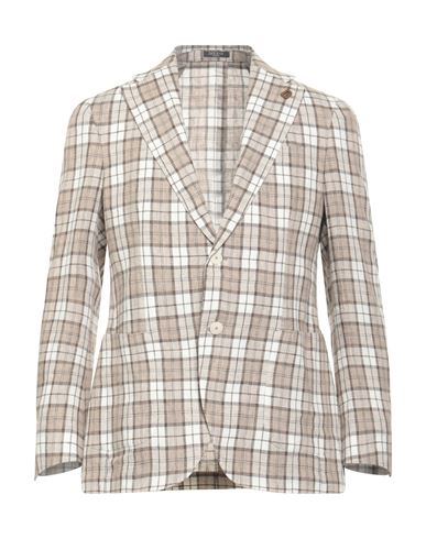 Breras Milano Man Blazer Sand Size 48 Linen In Neutral
