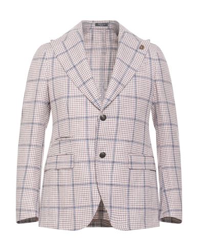 Breras Milano Man Blazer Lilac Size 42 Cotton, Linen, Virgin Wool In Pink