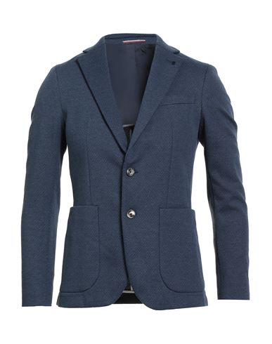 Tommy Hilfiger Man Blazer Blue Size 44 Polyester, Cotton In Blue