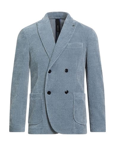 Distretto 12 Man Blazer Sky Blue Size 44 Polyester, Elastane In Blue