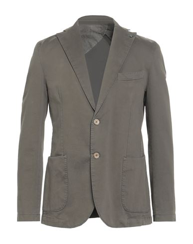 Barbati Man Blazer Military Green Size 40 Cotton, Elastane In Green