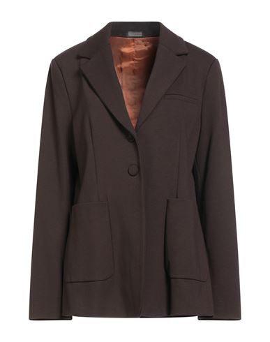 Maliparmi Malìparmi Woman Blazer Dark Brown Size 10 Viscose, Nylon, Elastane In Brown