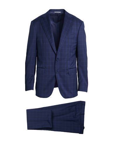 Canali Man Suit Blue Size 48 Wool In Blue