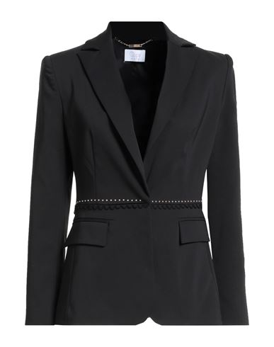 Clips More Woman Blazer Black Size 8 Cotton, Polyester, Elastane In Black