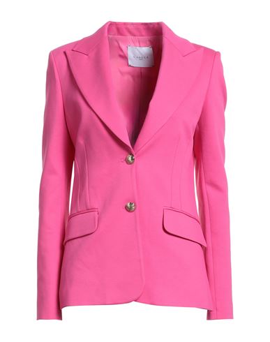 Gaelle Paris Gaëlle Paris Woman Blazer Fuchsia Size 4 Viscose, Polyamide, Elastane In Pink