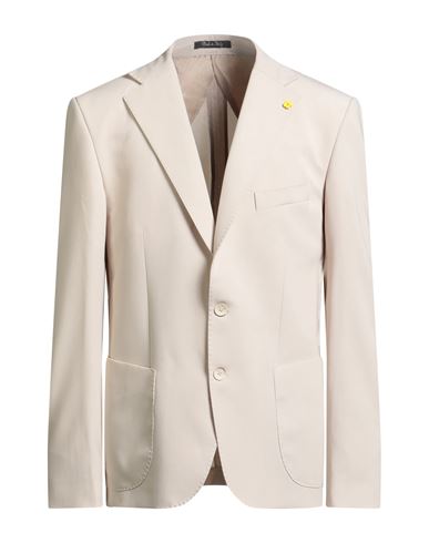 Eredi Del Duca Man Blazer Beige Size 48 Polyester, Viscose, Elastane In Neutral