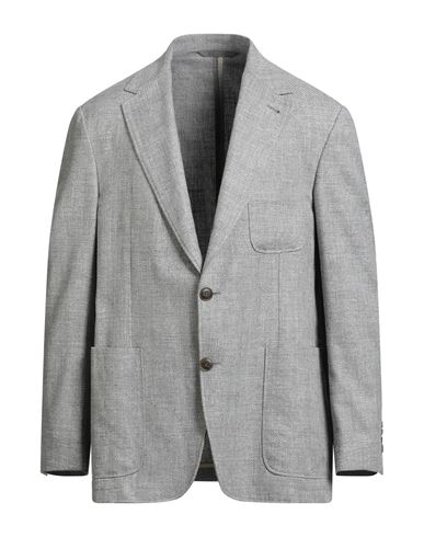 Canali Man Blazer Light Grey Size 48 Cotton In Gray