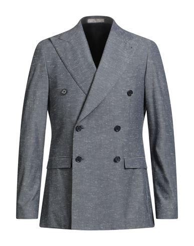 Cc Collection Corneliani Man Blazer Slate Blue Size 38 Cotton In Gray