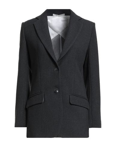 Emma & Gaia Woman Blazer Charcoal Size 6 Polyester, Viscose, Elastane In Gray