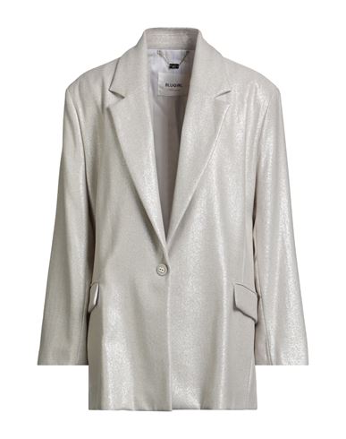 Blugirl Woman Blazer Light Grey Size 6 Recycled Wool, Polyamide, Viscose, Polyester In White