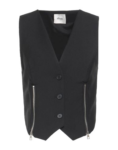 Dixie Woman Tailored Vest Black Size M Polyester, Viscose, Elastane In Black
