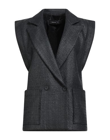 Federica Tosi Woman Blazer Charcoal Size 6 Cotton, Polyester In Gray