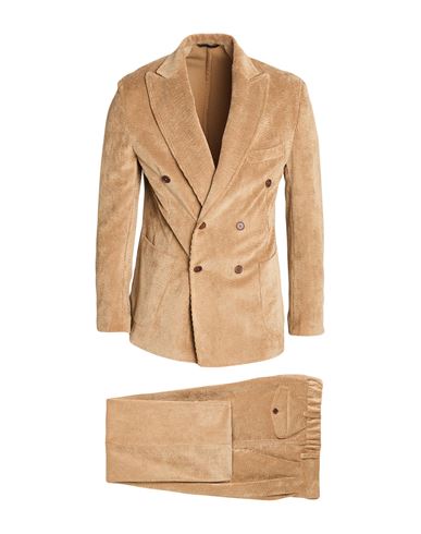 Errico Formicola Napoli Man Suit Camel Size 42 Polyester, Polyamide, Elastane In Sand