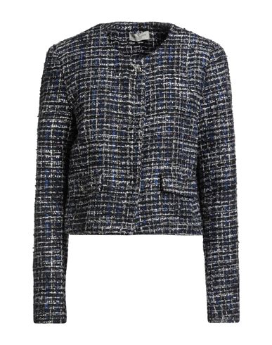 Rebel Queen By Liu •jo Woman Jacket Midnight Blue Size 10 Polyester, Viscose, Acrylic In Blue
