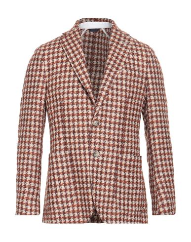 Tombolini Man Blazer Beige Size 46 Wool, Alpaca Wool, Polyamide, Lycra In Burgundy