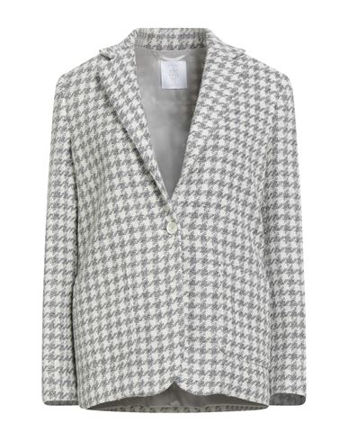 Eleventy Woman Blazer Grey Size 2 Alpaca Wool, Cotton, Polyamide In Gray