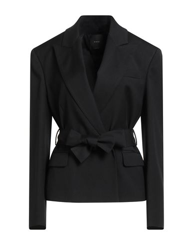 Pinko Woman Blazer Black Size 2 Wool, Polyester, Viscose, Elastane In Black