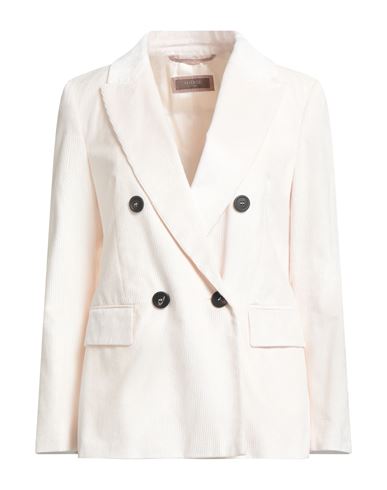 Peserico Woman Blazer Cream Size 12 Cotton, Viscose In White