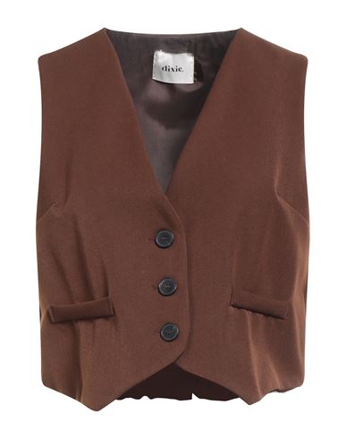 Dixie Woman Tailored Vest Brown Size S Polyester, Viscose, Elastane In Brown