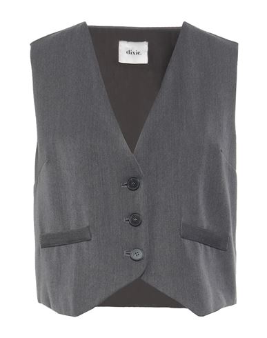 Dixie Woman Tailored Vest Charcoal Size S Polyester, Viscose, Elastane In Gray