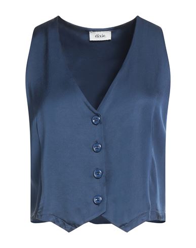 Dixie Woman Tailored Vest Navy Size S Viscose In Blue