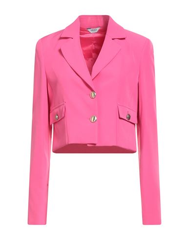 Liu •jo Woman Blazer Fuchsia Size 8 Polyester, Elastane In Pink