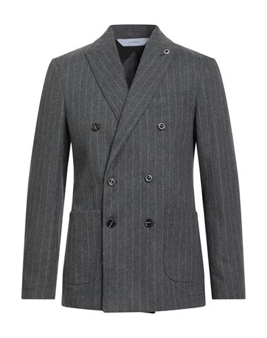 Stilosophy Man Blazer Grey Size 42 Polyester, Wool, Viscose In Black