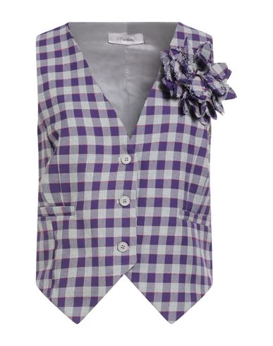 Motel Woman Tailored Vest Purple Size M Polyester, Viscose, Acrylic In Purple