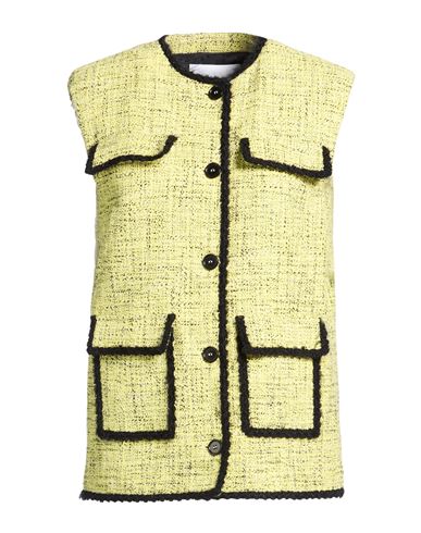Msgm Woman Vest Yellow Size 4 Cotton