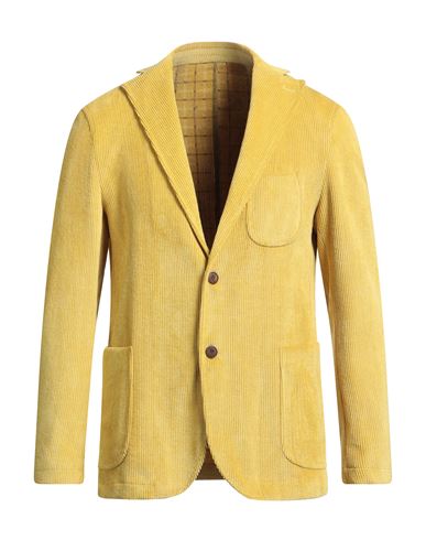 Barbati Man Blazer Marigold Size 38 Polyester, Polyamide, Elastane In Yellow