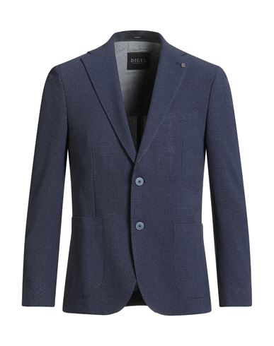 Digel Man Blazer Navy Size 46 Polyester, Viscose, Elastane In Blue