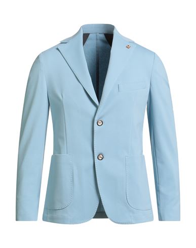 Outfit Out/fit Man Blazer Sky Blue Size 36 Cotton, Polyamide, Elastane In Blue