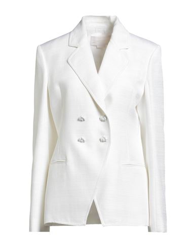 Genny Woman Blazer Ivory Size 8 Viscose, Polyamide, Cotton In White