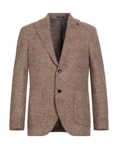 Breras Milano Man Blazer Camel Size 44 Acrylic, Virgin Wool, Polyester In Brown