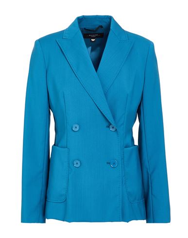 Weekend Max Mara Woman Blazer Deep Teal Size 2 Virgin Wool In Green