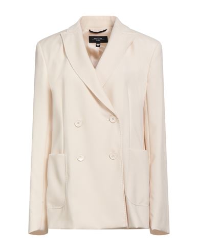 Weekend Max Mara Woman Blazer Cream Size 12 Virgin Wool In White