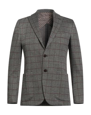 Barbati Man Blazer Black Size 36 Viscose, Polyester, Elastane In Gray