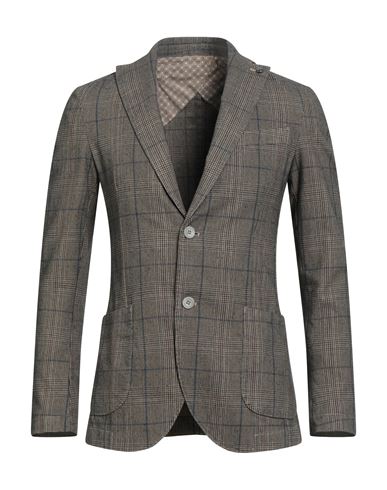 Barbati Man Blazer Sand Size 34 Cotton, Polyester, Elastane In Gray