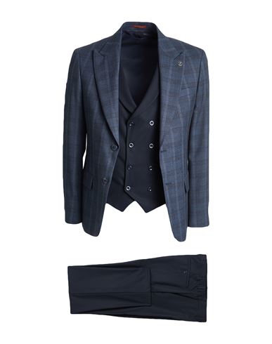 Suit Sartoria Man Suit Midnight Blue Size 46 Wool, Viscose, Polyester In Blue