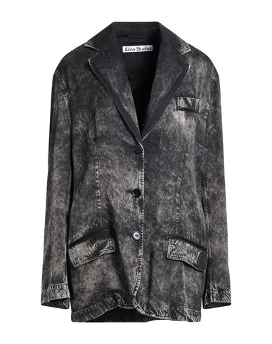 Acne Studios Woman Blazer Black Size 6 Viscose In Gray