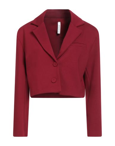 Tensione In Woman Blazer Burgundy Size M Viscose, Nylon, Elastane In Red