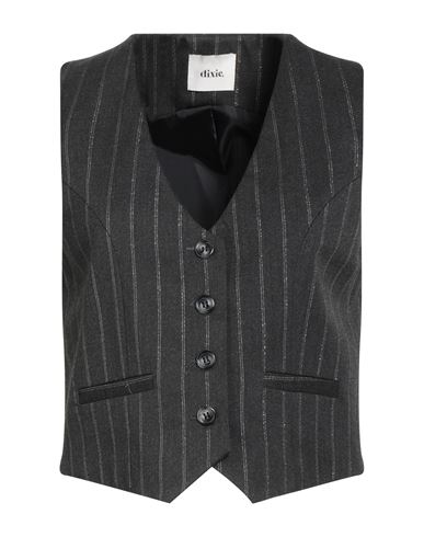 Dixie Woman Tailored Vest Grey Size M Polyester, Viscose, Elastane In Gray