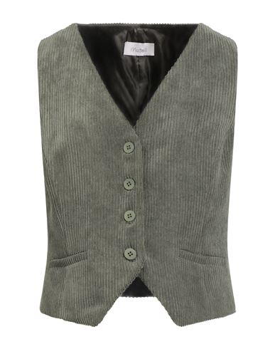 Motel Woman Tailored Vest Military Green Size S Polyester, Polyamide, Elastane In Green