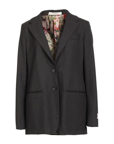 Massimo Alba Woman Blazer Dark Brown Size L Virgin Wool, Lyocell In Black