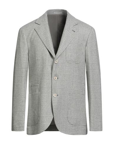 Brunello Cucinelli Man Blazer Sage Green Size 46 Wool, Silk, Cashmere, Elastane In Gray