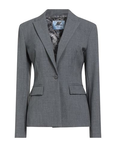Blugirl Woman Blazer Grey Size 6 Polyester, Viscose, Elastane In Gray