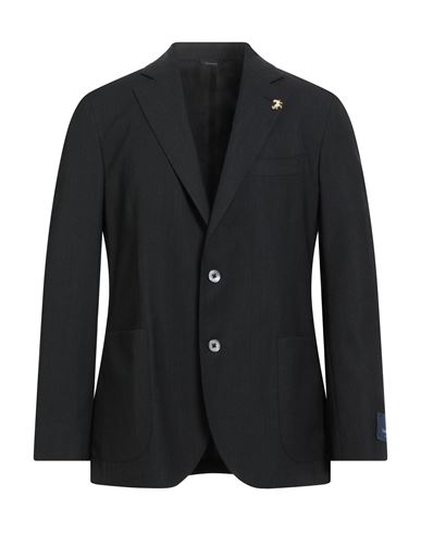 Tombolini Zero Gravity Man Blazer Black Size 46 Virgin Wool, Polyester, Elastane In Black