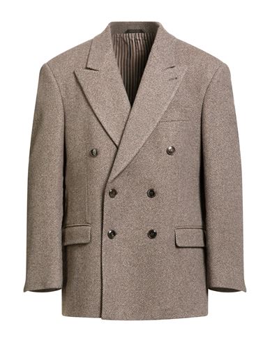 Giorgio Armani Man Blazer Taupe Size 42 Virgin Wool, Cashmere In Gray