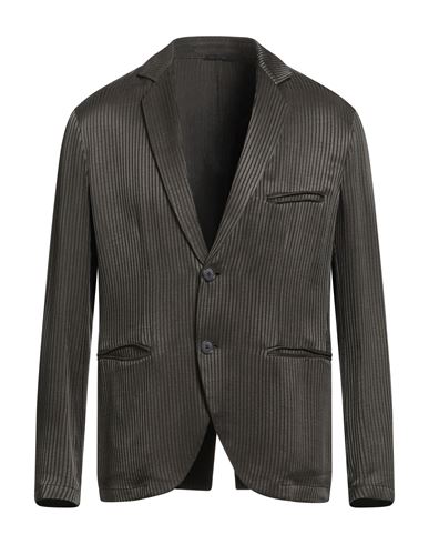 Giorgio Armani Man Blazer Military Green Size 46 Cupro In Brown