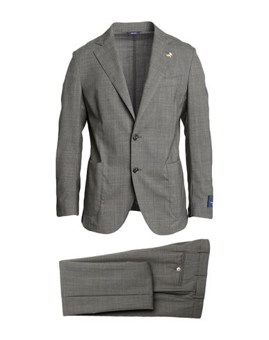 Tombolini Man Suit Grey Size 42 Wool In Gray